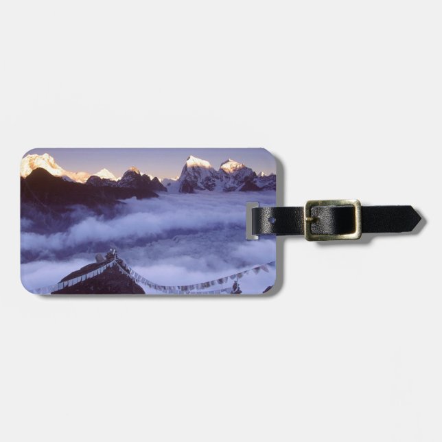 Park Prayer Flags On Everest Nepal Luggage Tag (Front Horizontal)