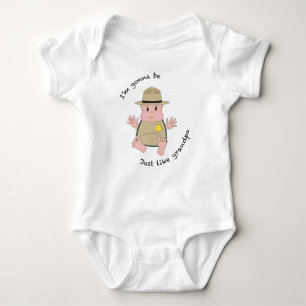 Park ranger grandpa baby bodysuit