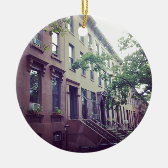 Park Slope Ceramic Tree Decoration (Front)