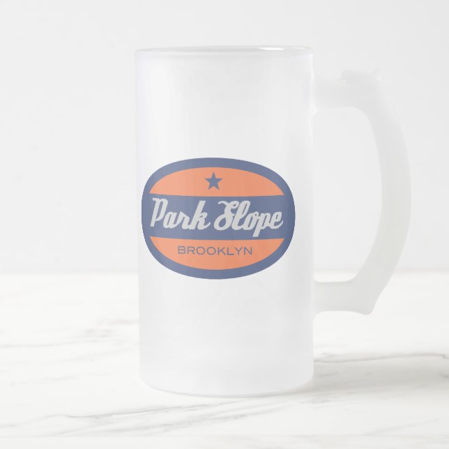 Park Slope Frosted Glass Beer Mug (Right)