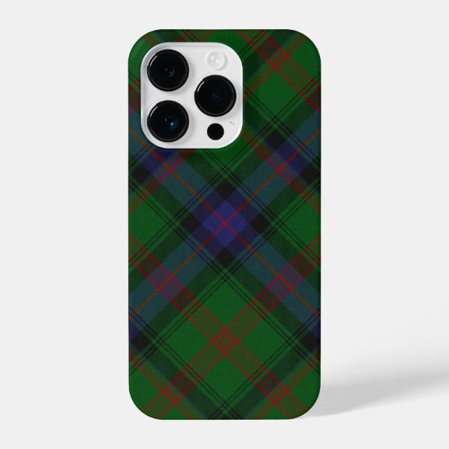 Park tartan green blue plaid iPhone case (Back)