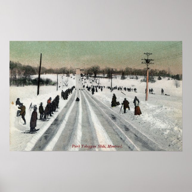 Park Toboggan Slide ViewMontreal, Canada Poster (Front)