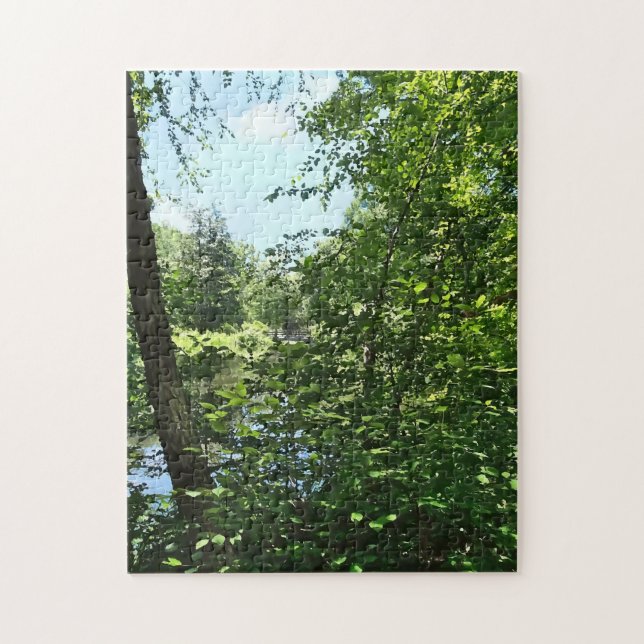 Park With Bridge in Distance Jigsaw Puzzle (Vertical)