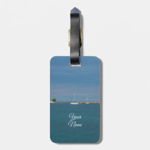 Parked At Mackinac Harbour Luggage Tag