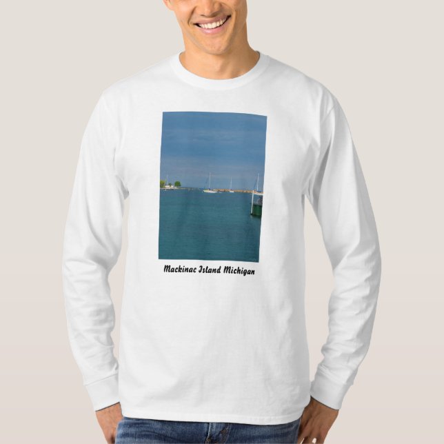 Parked At Mackinac Harbour T-Shirt (Front)