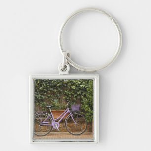 Parked bicycle, Pienza, Italy, Tuscany Key Ring