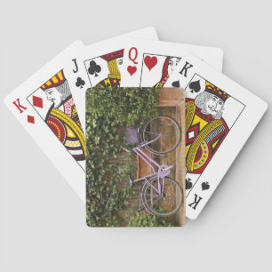 Parked bicycle, Pienza, Italy, Tuscany Playing Cards