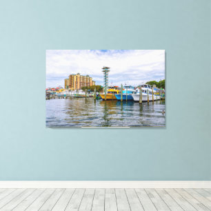 Parked Boats Destin Florida Harbour Canvas Print