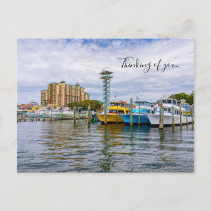 Parked Boats Destin Florida Harbour Thinking Of Yo Postcard
