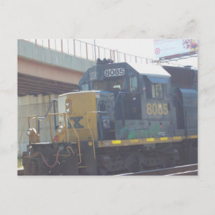 Parked Locomotive Postcard