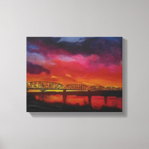 Parker Arizona train bridge Canvas Print