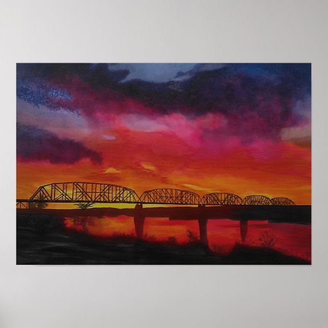 Parker Arizona train bridge Poster (Front)