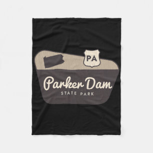 Parker Dam State Park Pennsylvania Welcome Sign Tr Fleece Blanket