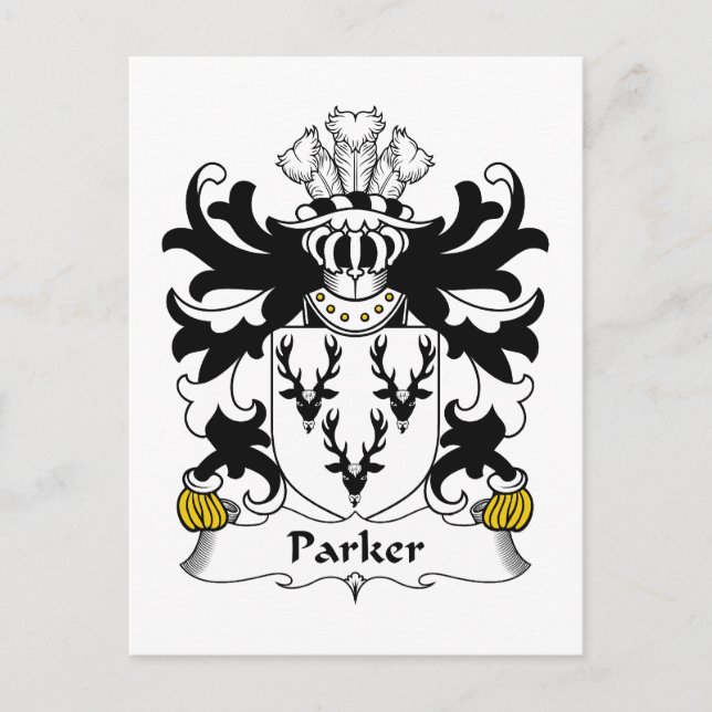 Parker Family Crest Postcard (Front)