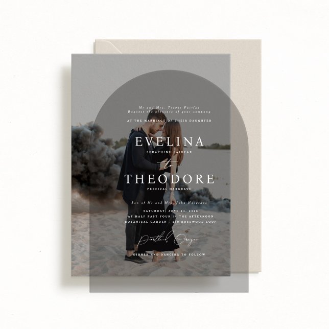 Parker Formal Arch Shaped Wedding Invitation (Creator Uploaded)