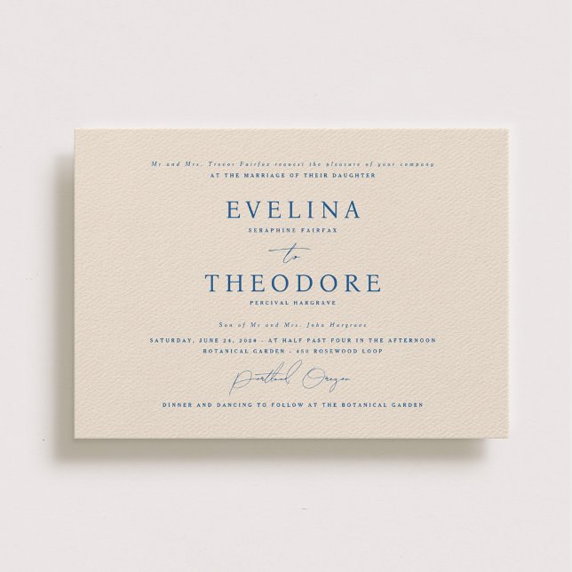 Parker Formal Landsape Wedding Invitation (Creator Uploaded)
