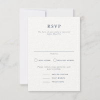 Parker Formal Portrait Wedding RSVP Card