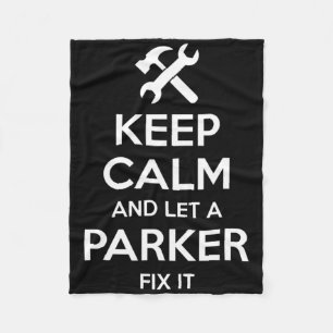 Parker Funny Surname Birthday Family Tree Reunion Fleece Blanket