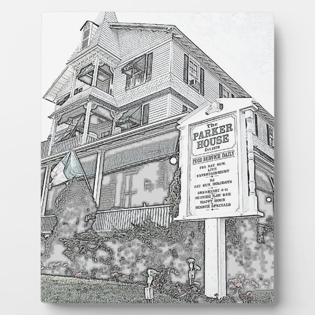 Parker House Sketch - Jersey Shore Plaque (Front)