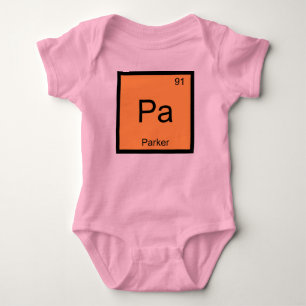 Parker Name Chemistry Element Periodic Table Baby Bodysuit