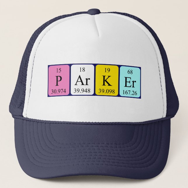 Parker periodic table name hat (Front)
