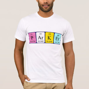 Parker periodic table name shirt
