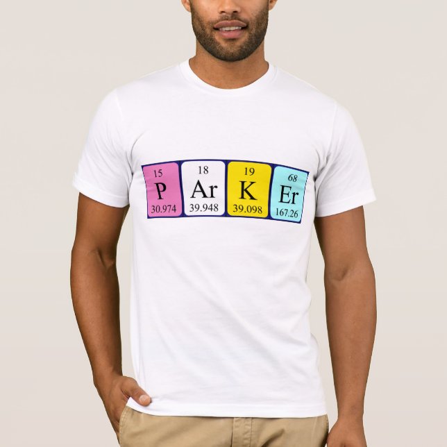 Parker periodic table name shirt (Front)