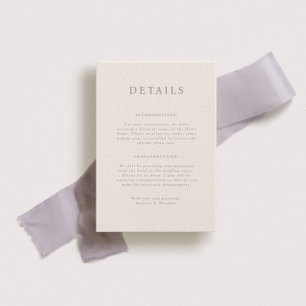 Parker Portait Wedding Details Card