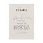 Parker Portait Wedding Details Card