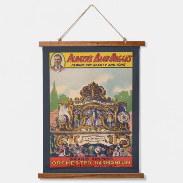 Parker's Band Organs, Famous For Beauty And Tone Hanging Tapestry (Front)