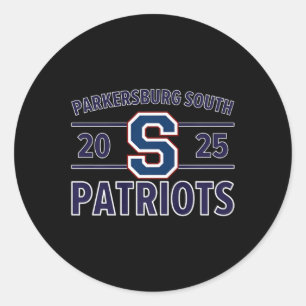 Parkersburg South Patriots Logo 2025 Hs  Classic Round Sticker