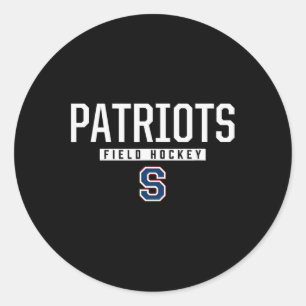 Parkersburg South Patriots Logo Field Hockey Hs Classic Round Sticker