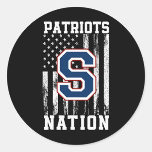 Parkersburg South Patriots Logo Nation Hs 2 Classic Round Sticker