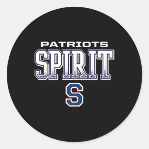 Parkersburg South Patriots Logo Spirit Hs Classic Round Sticker