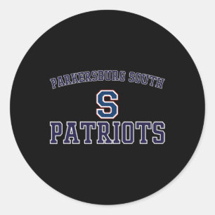 Parkersburg South Patriots Logo Varsity Hs Classic Round Sticker