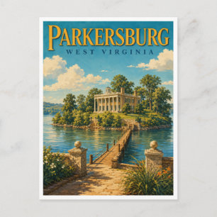 Parkersburg West Virginia Blennerhassett GeoSaga Postcard