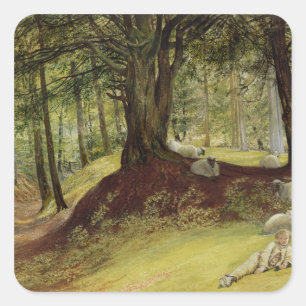 Parkhurst Woods, Abinger, Surrey Square Sticker