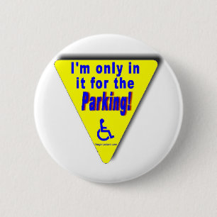 parking 6 cm round badge