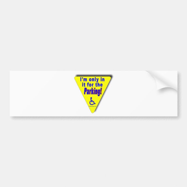 parking bumper sticker (Front)