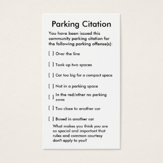 Parking Citation
