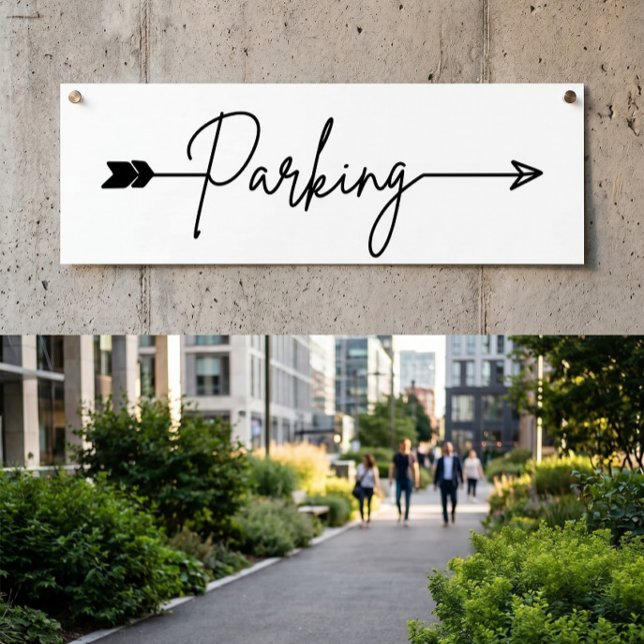 Parking direction sign left, party arrow Poster (Creator Uploaded)