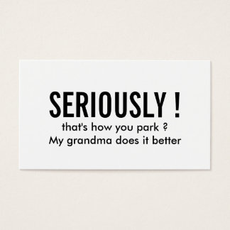 Parking Funny Simple Black