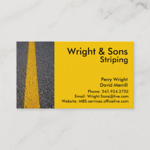 Parking Lot Striping Business Card