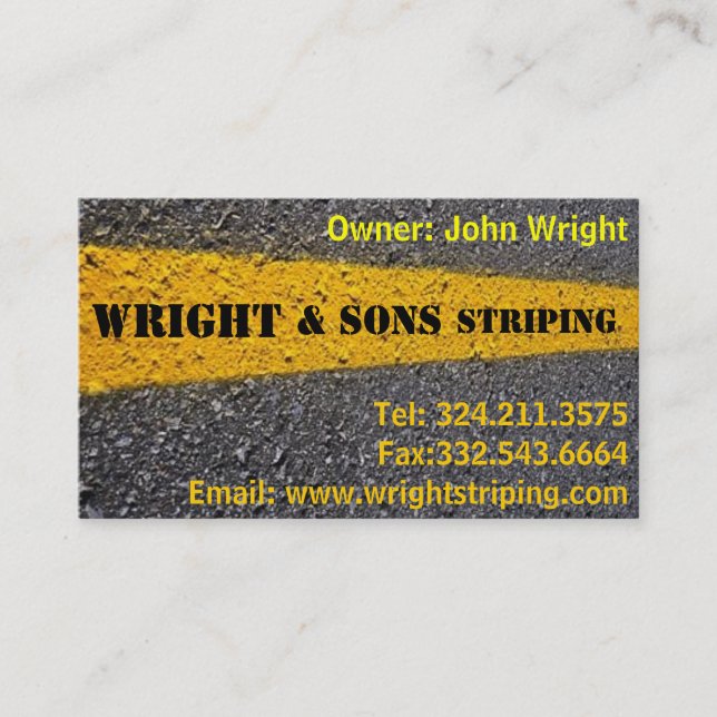 Parking Lot Striping Business Card (Front)
