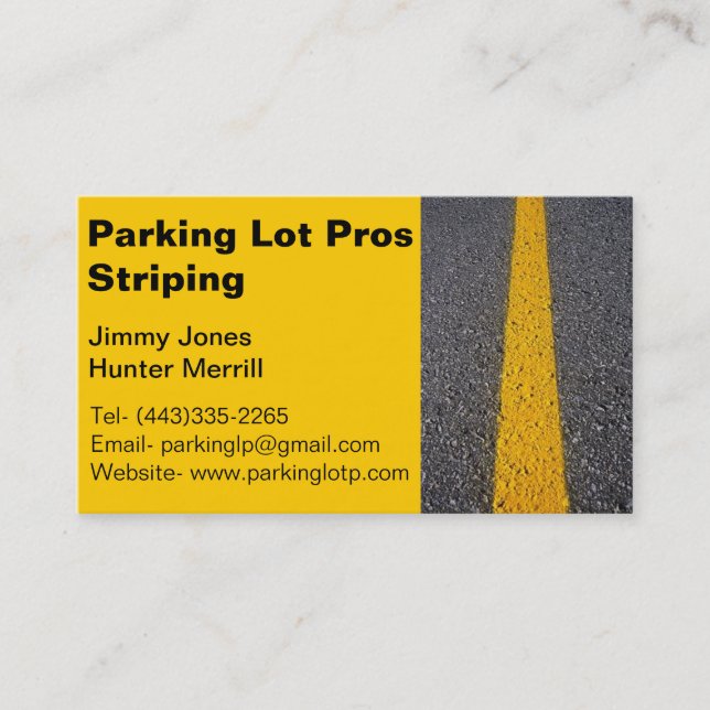 Parking Lot Striping Business Card (Front)