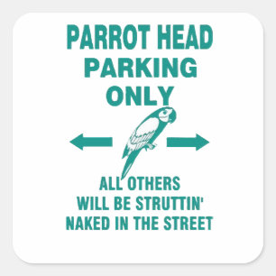 Parking only square sticker
