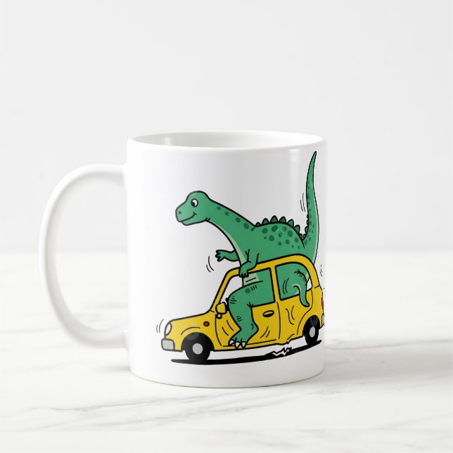 Parking Saurus Coffee Mug (Left)