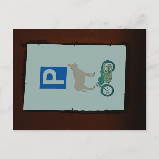 Parking Sign at TransPecos Guitars - Alpine, TX Postcard (Front)
