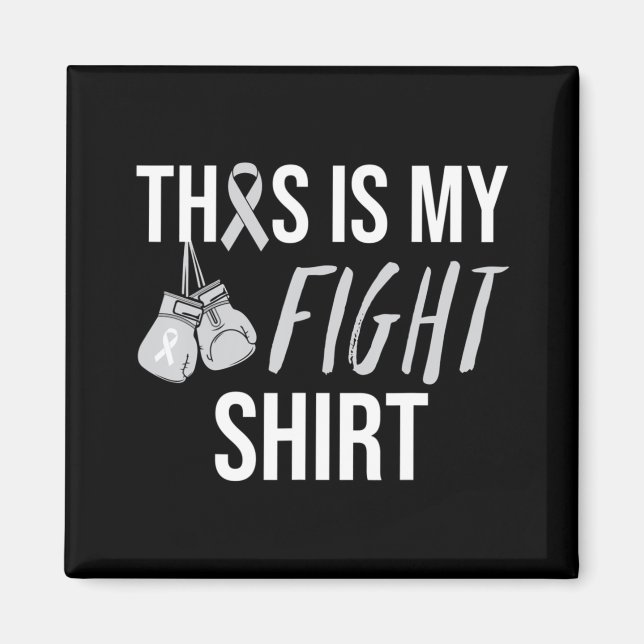 Parkinson Awareness Grey Ribbon  Magnet (Front)