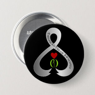 Parkinson"s Awareness Ribbon 7.5 Cm Round Badge